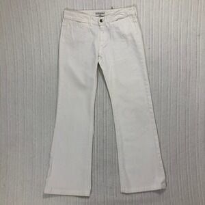 Banana Republic White Denim Flare Leg Jeans‎ Classic Style Women's Size 6R